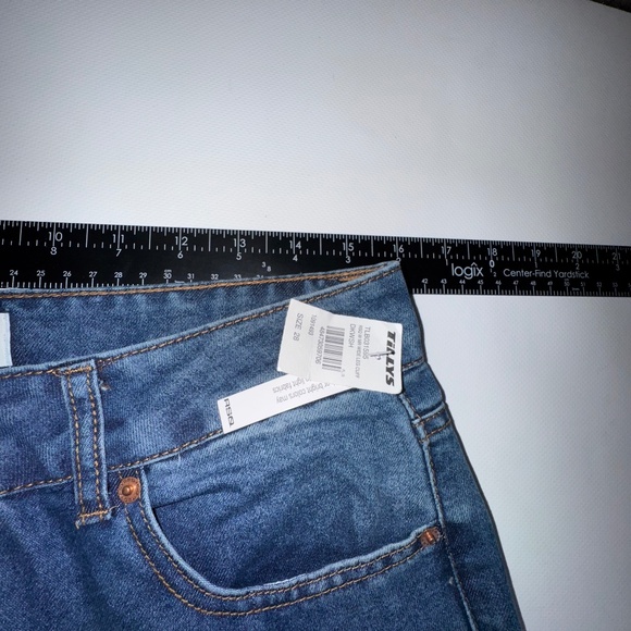 RSQ  Wide leg Jeans RSQ Button Fly Cuffed Tillys 100% Cotton Denim sz 28 - Picture 5 of 10